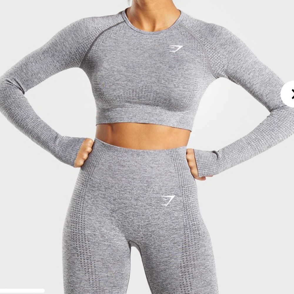 GYMSHARK VITAL SEAMLESS LONG SLEEVE CROP TOP